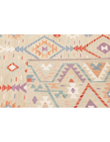 Rug Killim 202x297 Pastel Multi-colored Beige