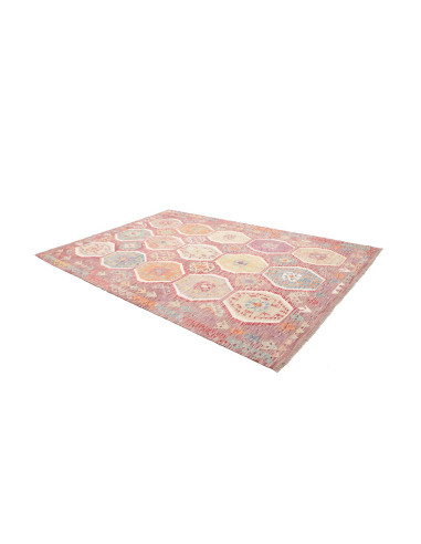 Rug Killim 201x290 Muted Mauve And Pastels