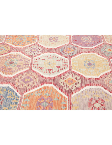 Rug Killim 201x290 Muted Mauve And Pastels