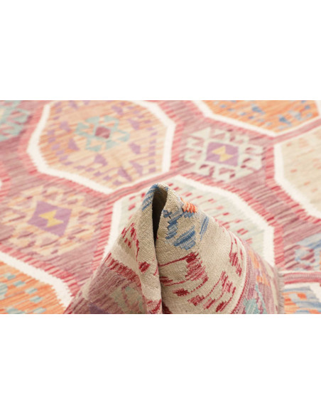 Rug Killim 201x290 Muted Mauve And Pastels