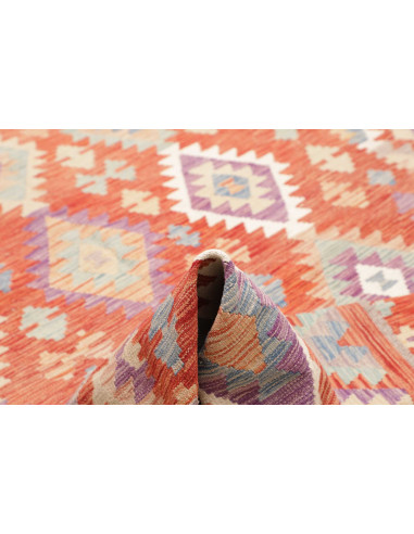 Rug Killim 209x290 Terracotta Dusty Blue