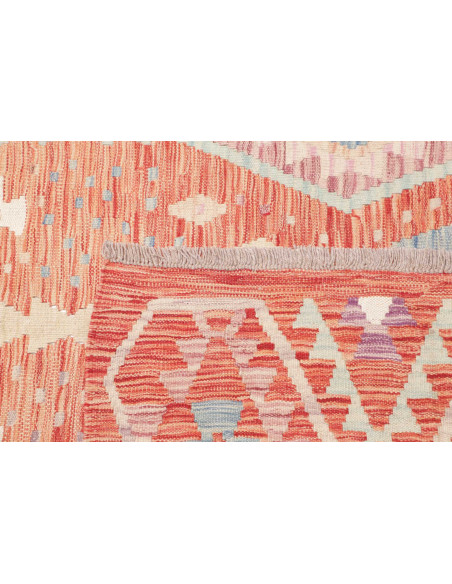 Rug Killim 175x250 Terracotta Orange Pastel Blu