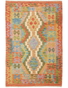 Rug Kilim Afghanistan brown maroon 104x153