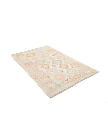 Rug Killim 122x179 Off-white Terracotta Orange