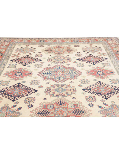 Tappeto Kazak Co Afgahnistan 242x299 Crema Blu
