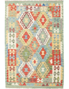 Rug Kilim Afghanistan maroon brown 103x153
