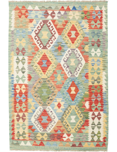Rug Kilim Afghanistan maroon brown 103x153