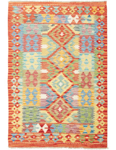 Rug Kilim Afghanistan maroon 105x151