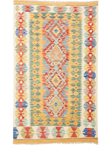 Rug Kilim Afghanistan maroon brown 98x162