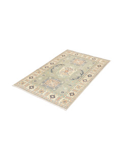 Rug Kazak Co 81x125 Sage Green With Cream Peach 2
