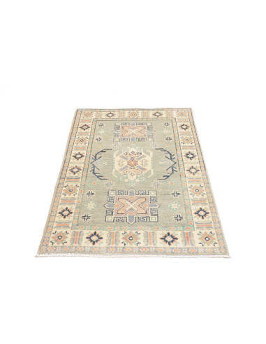 Rug Kazak Co 81x125 Sage Green With Cream Peach