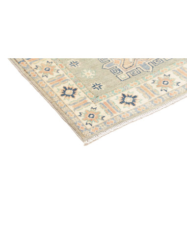 Rug Kazak Co 81x125 Sage Green With Cream Peach