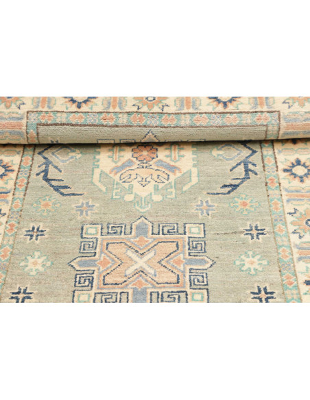 Rug Kazak Co 81x125 Sage Green With Cream Peach