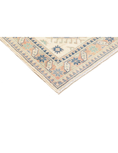 Tappeto Kazak Co Afgahnistan 82x296 Crema Blu