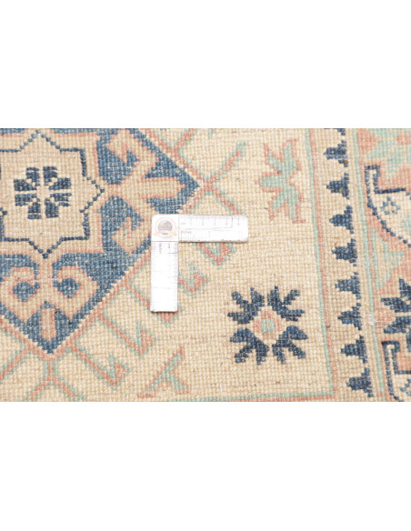 Tappeto Kazak Co Afgahnistan 82x296 Crema Blu