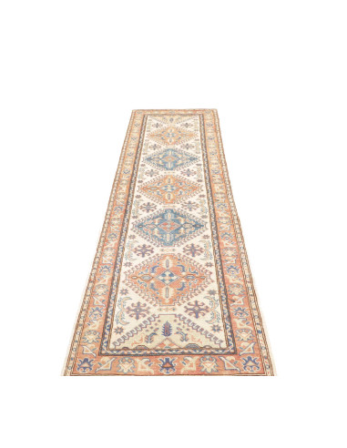 Rug Kazak Co 77x292 Cream Blue