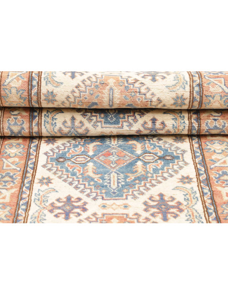 Rug Kazak Co 77x292 Cream Blue