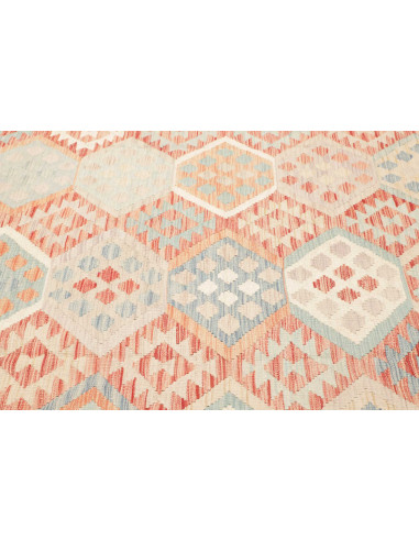 Rug Killim 240x348 Soft Blue Terracotta