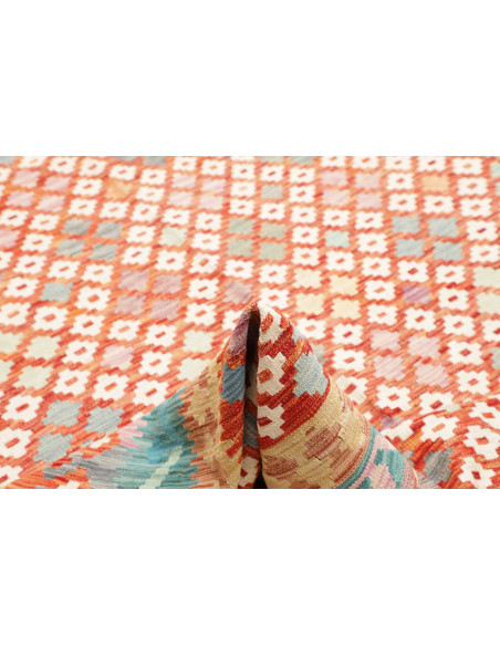 Rug Killim 252x301 Terracotta Turquoise
