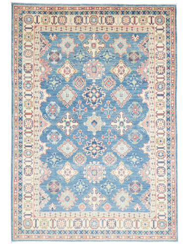 Rug Kazak Afghanistan 166x241 Medium Blue Cream