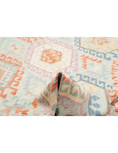 Rug Killim 205x295 Pale Blue Pastel Multicolore
