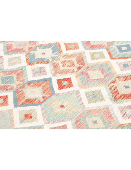 Tappeto Kilim Afghanistan 199x298 Crema Blu Cie