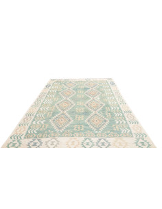 Rug Kilim Afghanistan 194x294 Aqua Green Blue 2