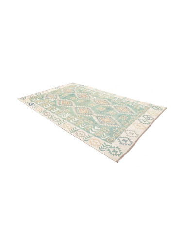 Tappeto Kilim Afghanistan 194x294 Verde Acqua B