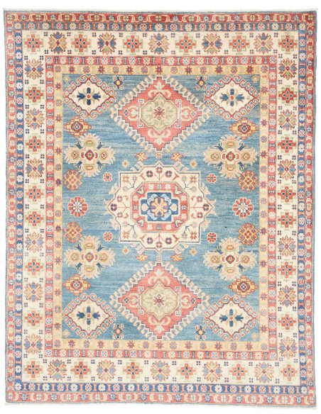 Tappeto Kazak Afghanistan 150x196 Blu Cielo Cre