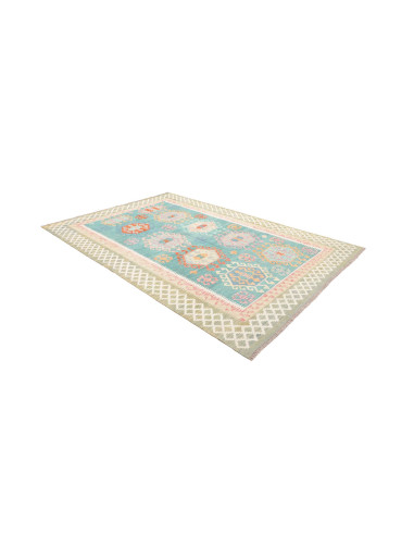 Rug Kilim Afghanistan 203x297 Turquoise Coral