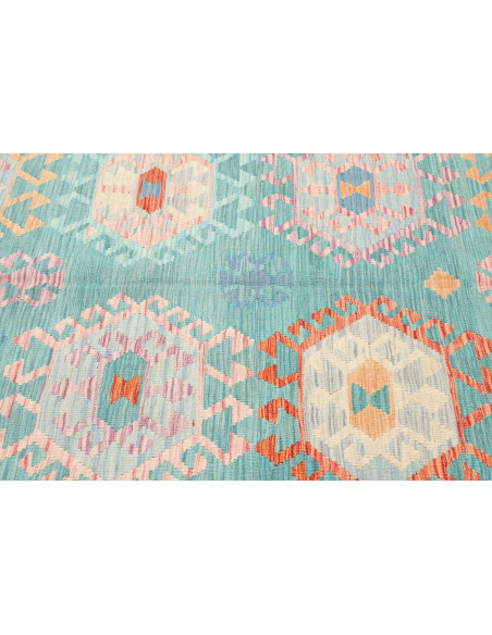 Rug Kilim Afghanistan 203x297 Turquoise Coral