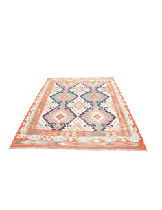 Rug Kilim Afghanistan 180x256 Burnt Orange Turq 2