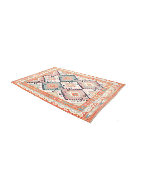 Rug Kilim Afghanistan 180x256 Burnt Orange Turq