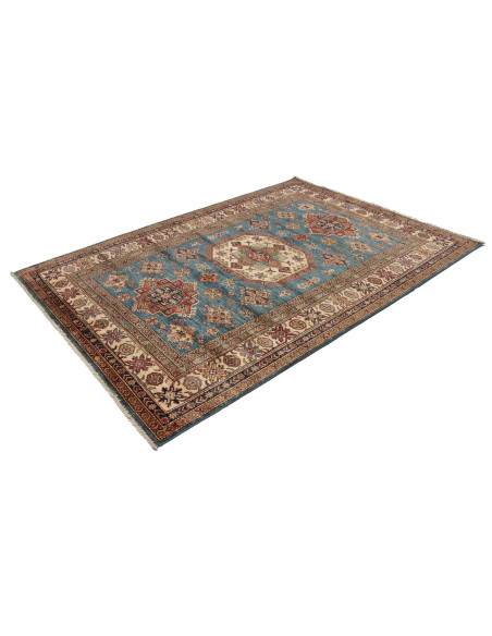 Rug Kazak Fine Pakistan maroon beige 172x240