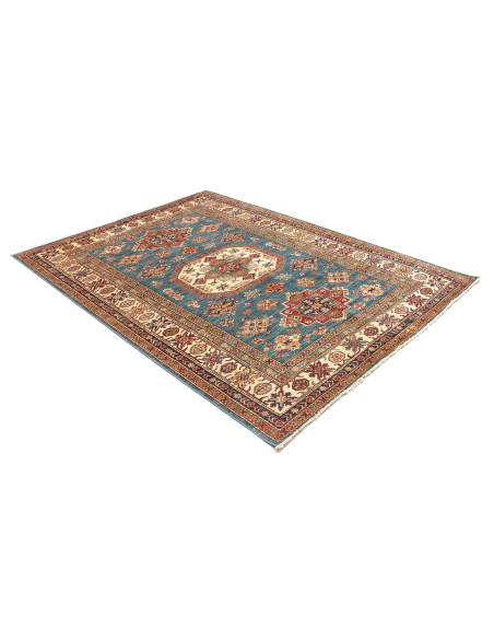 Rug Kazak Fine Pakistan maroon beige 172x240
