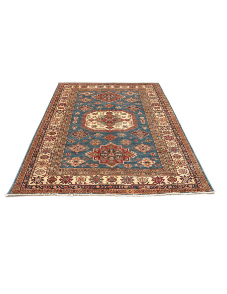 Rug Kazak Fine Pakistan maroon beige 172x240