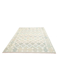 Tappeto Kilim Afghanistan 173x242 Blu-verde Chi 2