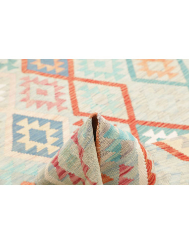 Tappeto Kilim Afghanistan 178x247 Azzurro Coral