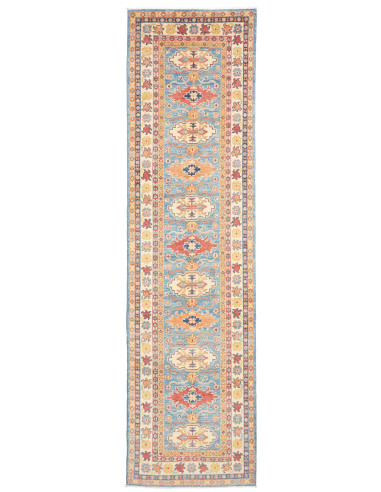 Rug Kazak Co 81x302 Blue Terracotta