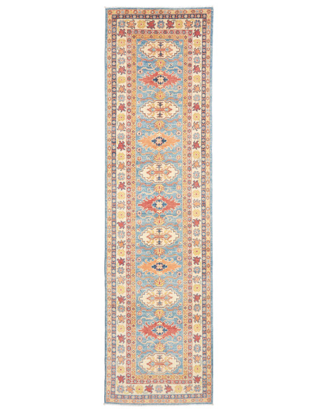 Rug Kazak Co 81x302 Blue Terracotta
