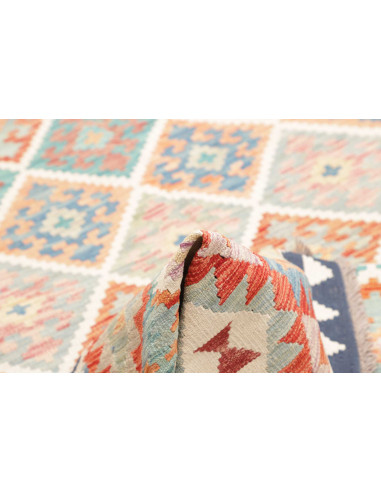 Tappeto Kilim Afghanistan 163x237 Blu Turchese