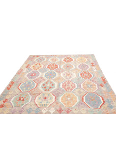 Rug Kilim Afghanistan 202x298 Light Grey Coral 2