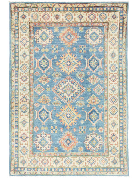 Rug Kazak Co 122x178 Muted Blue And Cream