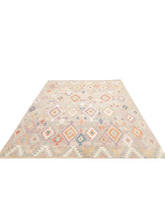 Tappeto Kilim Afghanistan 203x294 Greige Lavand 2
