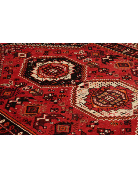 Rug Shiraz Fine Persia maroon yellow 160x267