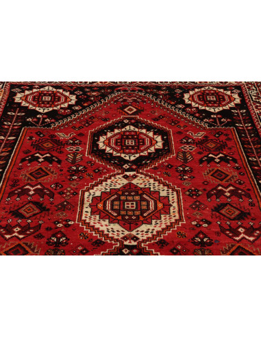 Rug Shiraz Fine Persia maroon yellow 160x267