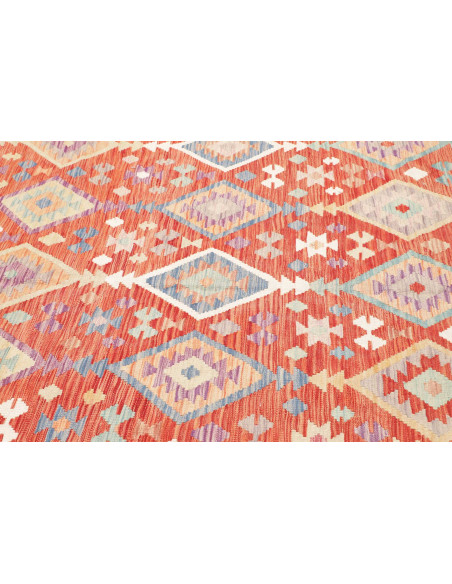 Tappeto Kilim Afghanistan 203x298 Arancio Bruci