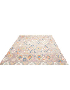 Rug Kilim Afghanistan 200x295 Lilac Grey Pastel 2