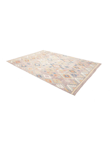 Rug Kilim Afghanistan 200x295 Lilac Grey Pastel