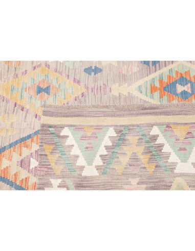 Rug Kilim Afghanistan 200x295 Lilac Grey Pastel